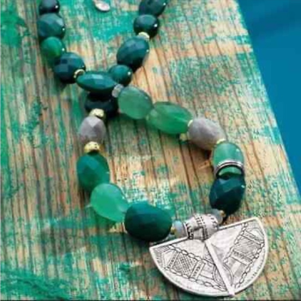 Silpada Rio De Janeiro Necklace - agate, silver, labradorite- new, N3250